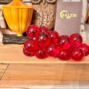 Vintage Mid-Century Rare Pink Lucite Grape Cluster - MCM Home Decor